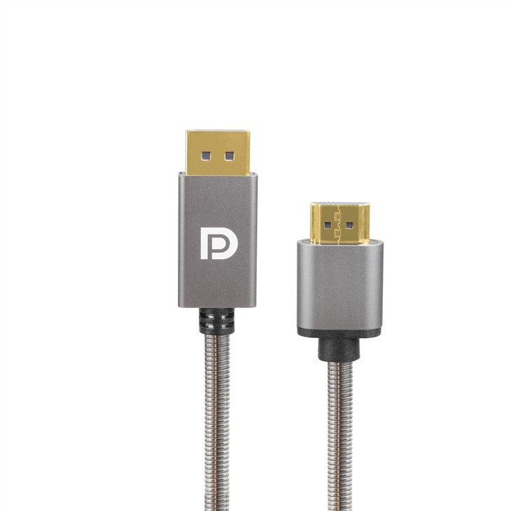 স্টেইনলেস স্টিল DP1.2V পুরুষ থেকে HDMI মহিলা 2৷{3}}V অ্যাডাপ্টার